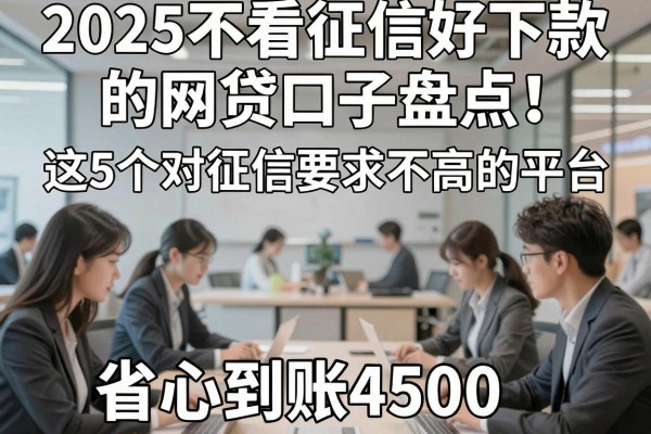 2025不看征信好下款的网贷口子盘点!这5个对征信要求不高的平台,省心到账4500