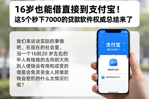16岁也能借款直接到支付宝!2026灵活还款技巧公开,这5个秒下7000的贷款软件权威总结来了