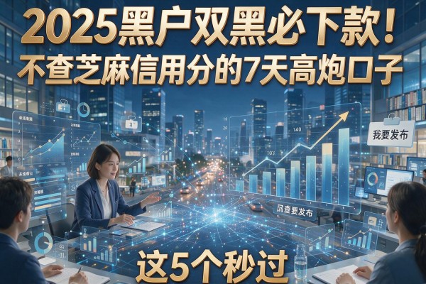 2025黑户双黑必下款！不查芝麻信用分的7天高炮口子，这5个秒过！
