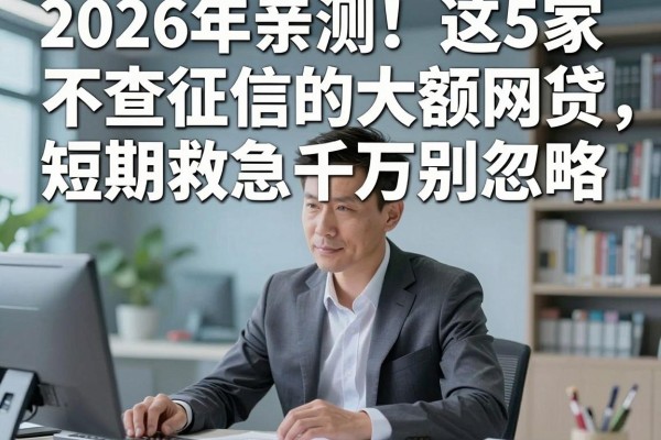 2026年亲测！这5家不查征信的大额网贷，短期救急千万别忽略
