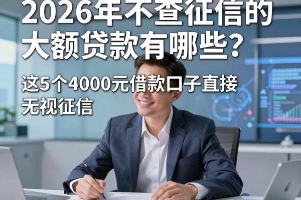 2026年不查征信的大额贷款有哪些?这5个4000元借款口子直接无视征信