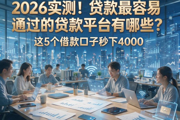 2026实测！贷款最容易通过的贷款平台有哪些？这5个借款口子秒下4000