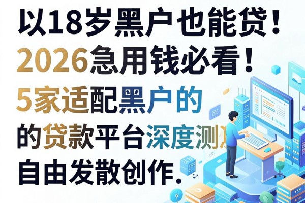 18岁黑户也能贷!2026急用钱必看:5家适配黑户的贷款平台深度评测