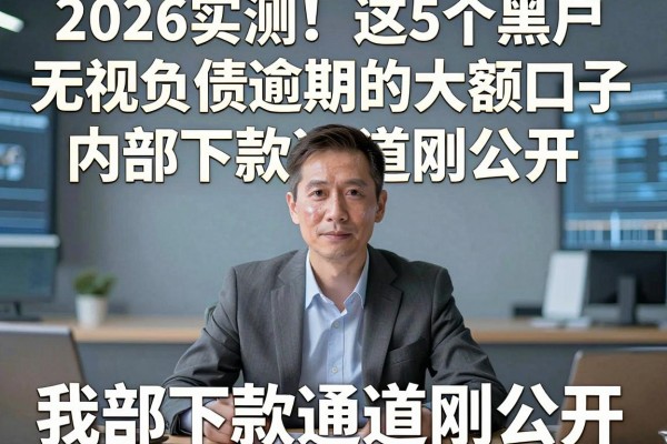 2026实测!这5个黑户无视负债逾期的大额口子,内部下款通道刚公开