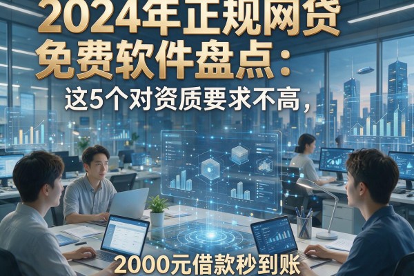 2024年正规网贷免费软件盘点：这5个对资质要求不高，2000元借款秒到账！