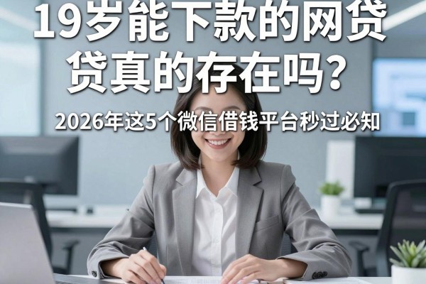 19岁能下款的网贷真的存在吗?2026年这5个微信借钱平台秒过必知