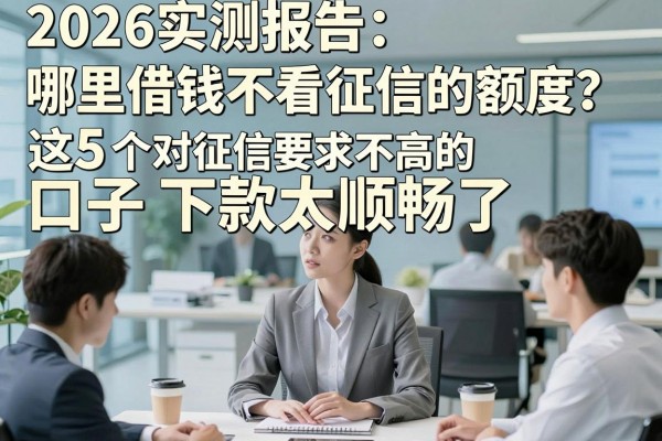 2026实测报告:哪里借钱不看征信的额度?这5个对征信要求不高的口子下款太顺畅了