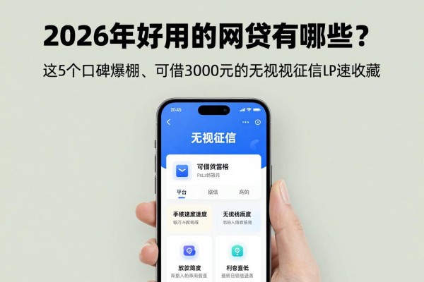 2026年好用的网贷有哪些？这5个口碑爆棚、可借3000元的无视征信APP速收藏