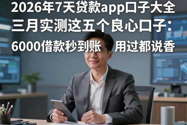 2026年7天贷款app口子大全重磅盘点:三月实测这五个良心口子,6000借款秒到账用过都说香!