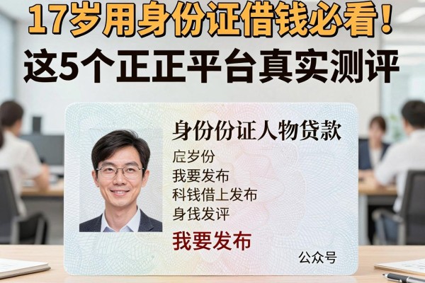 17岁用身份证借钱必看!这5个正规平台真实测评