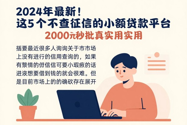 2024年最新！这5个不查征信的小额贷款平台，2000元秒批真的实用
