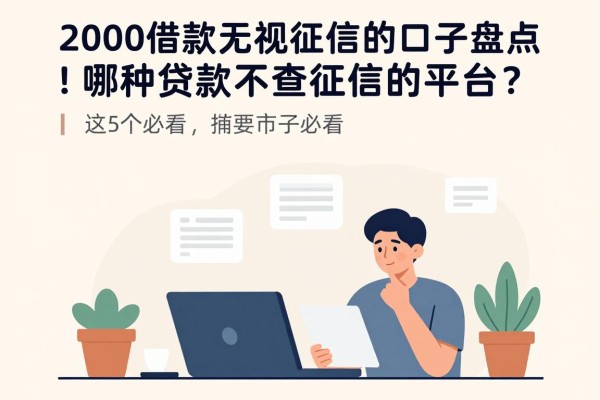 2000借款无视征信的口子盘点！哪种贷款不查征信的平台？这5个必看