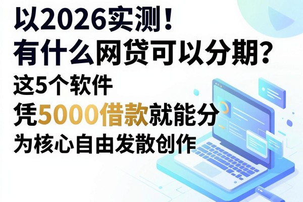 2026实测!有什么网贷可以分期?这5个软件凭5000借款就能分