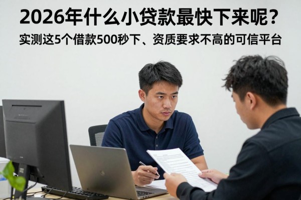 2026年什么小额贷款最快下来呢？实测这5个借款500秒下、资质要求不高的可信平台！