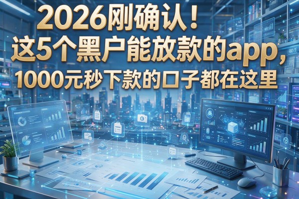 2026刚确认！这5个黑户能放款的app，1000元秒下款的口子都在这里
