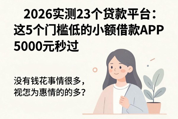 2026实测23个贷款平台:这5个门槛低的小额借款APP,5000元秒过