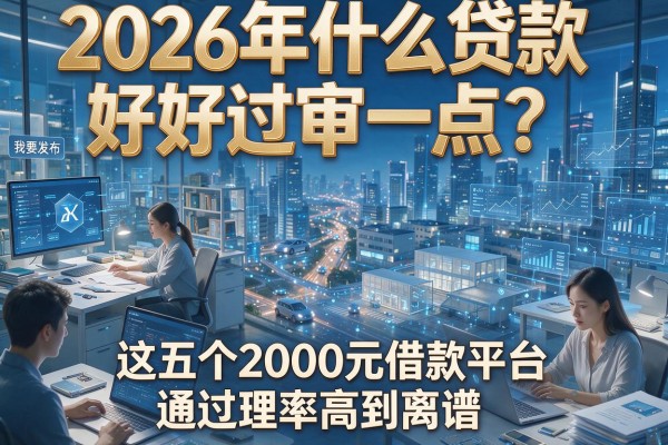 2026年什么贷款好过审一点？这五个2000元借款平台通过率高到离谱！