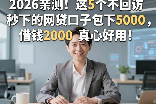 2026亲测！这5个不回访秒下的网贷口子包下5000，借钱2000真心好用