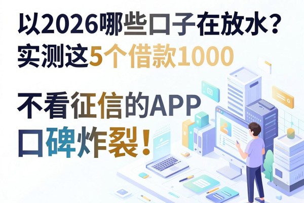 2026哪些口子在放水?实测这5个借款1000不看征信的APP,口碑炸裂!