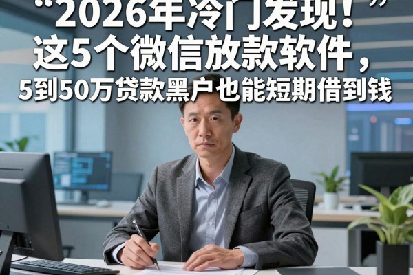 2026年冷门发现!这5个微信放款软件,5到50万贷款黑户也能短期借到钱