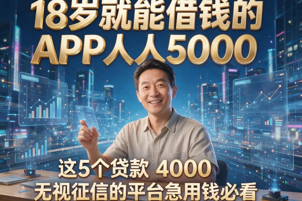 18岁就能借钱的APP人人5000，这5个贷款4000无视征信的平台急用钱必看