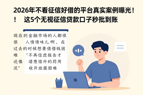 2026年不看征信好借款的平台真实案例曝光！这5个无视征信贷款口子秒批到账