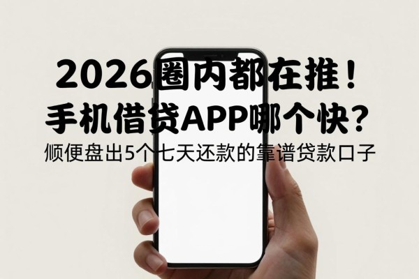 2026圈内都在推！手机借钱APP哪个快？顺便盘出5个七天还款的靠谱贷款口子
