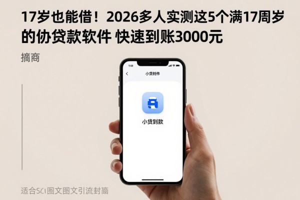 17岁也能借！2026多人实测这5个满17周岁的小额贷款软件，快速到账3000元
