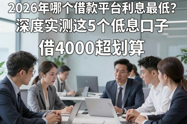 2026年哪个借款平台利息最低?深度实测这5个低息口子,借4000超划算!