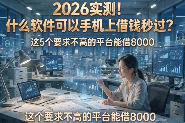 2026实测！什么软件可以手机上借钱秒过？这5个要求不高的平台能借8000
