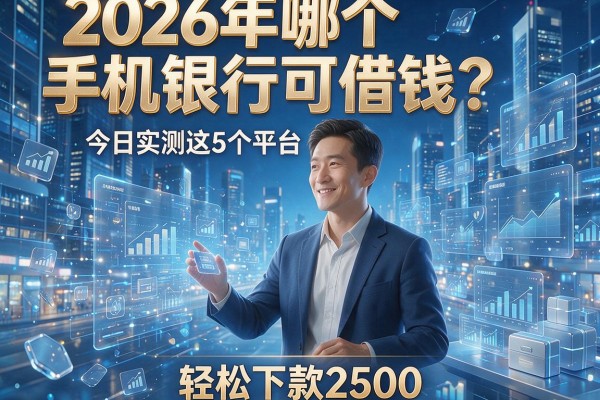 2026年哪个手机银行可借钱?今日实测这5个平台,轻松下款2500!