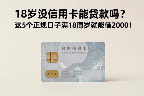18岁没信用卡能贷款吗？这5个正规口子满18周岁就能借2000！