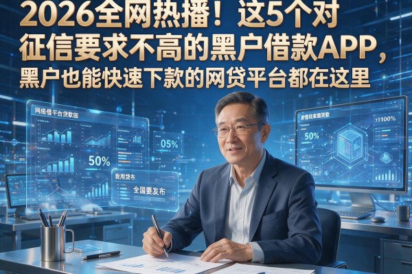 2026全网热播！这5个对征信要求不高的黑户借款APP，黑户也能快速下款的网贷平台都在这里