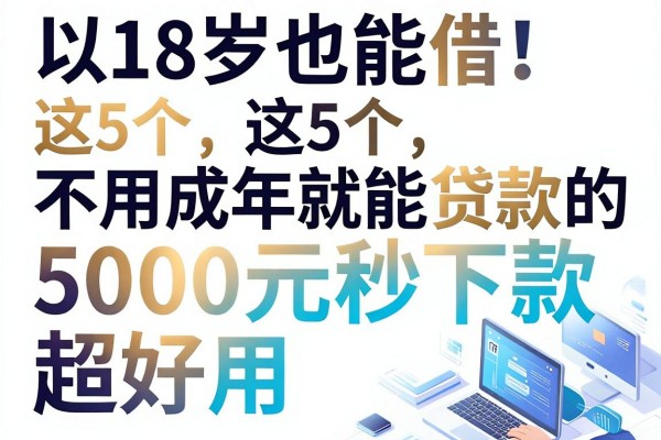 18岁也能借!这5个不用成年就能贷款的软件,5000元秒下款超好用
