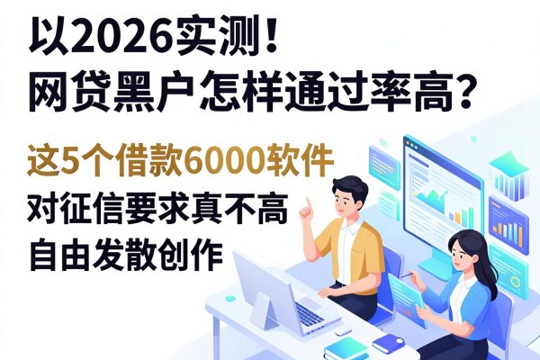 2026实测!网贷黑户怎样通过率高?这5个借款6000软件对征信要求真不高