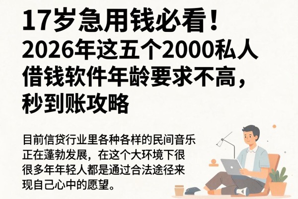 17岁急用钱必看!2026年这五个2000私人借钱软件年龄要求不高,秒到账攻略