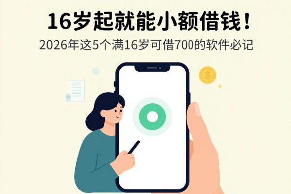16岁起就能小额借钱！2026年这5个满16岁可借7000的软件必记