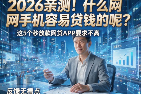 2026亲测！什么网手机容易贷钱的呢？这5个秒放款网贷APP要求不高、反馈无槽点