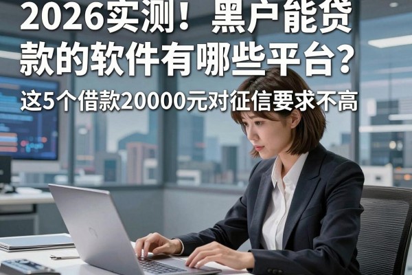2026实测！黑户能贷款的软件有哪些平台？这5个借款20000元对征信要求不高
