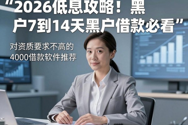 2026低息攻略!黑户7到14天黑户借款必看,对资质要求不高的4000借款软件推荐