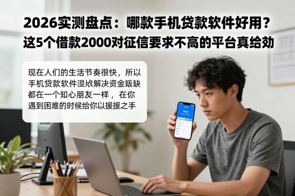 2026实测盘点:哪款手机贷款软件好用?这5个借款2000对征信要求不高的平台真给力