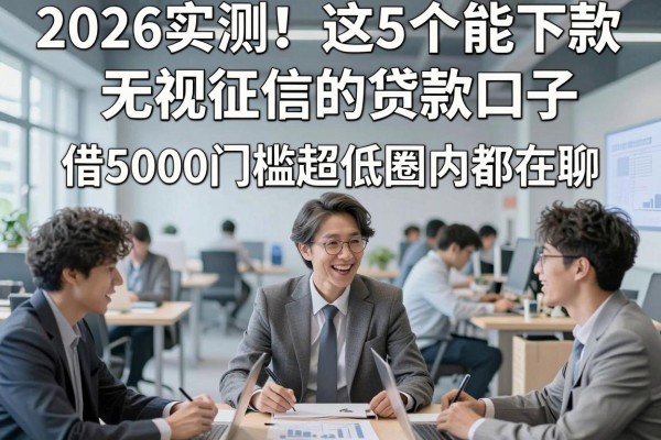 2026实测！这5个能下款无视征信的贷款口子，借5000门槛超低圈内都在聊