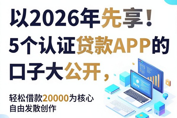 2026年先享!5个认证贷款APP的口子大公开,轻松借款20000