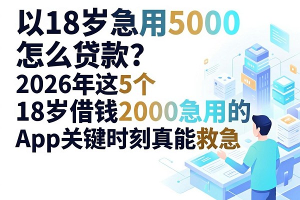 18岁急用5000怎么贷款？2026年这5个18岁借钱2000急用的App关键时刻真能救急