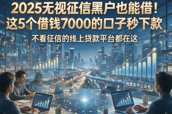 2025无视征信黑户也能借！这5个借钱7000的口子秒下款，不看征信的线上贷款平台都在这