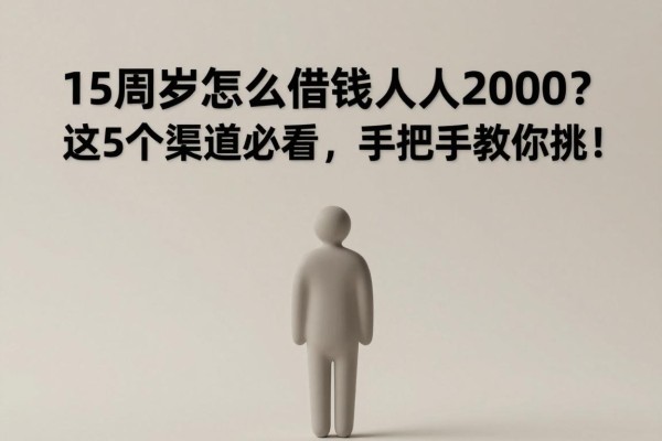 15周岁怎么借钱人人2000?这5个渠道必看,手把手教你挑!