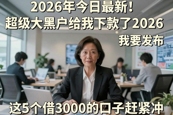 2026年今日最新!超级大黑户给我下款了2026,这5个借3000的口子赶紧冲