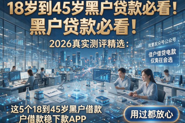 18岁到45岁黑户贷款必看！2026真实测评精选：这5个18到45岁黑户借款稳下款APP，用过都放心