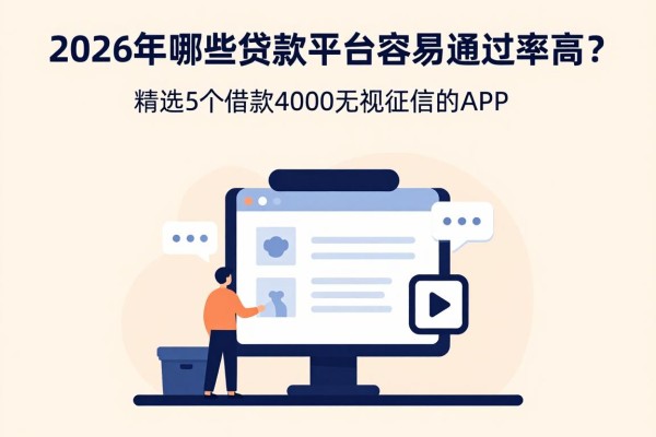 2026年哪些贷款平台容易通过率高？精选5个借款4000无视征信的APP