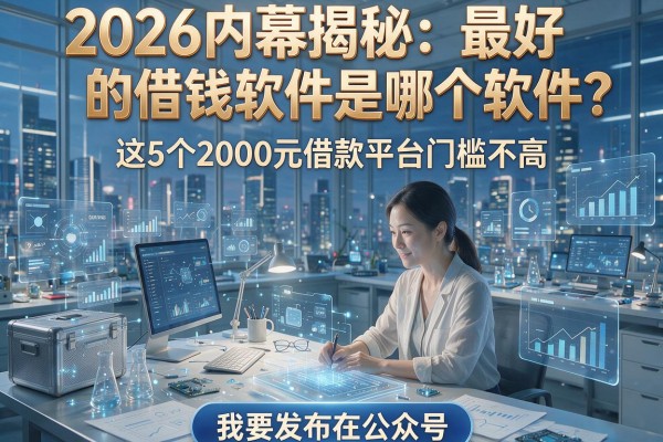 2026内幕揭秘：最好的借钱软件是哪个软件？这5个2000元借款平台门槛不高